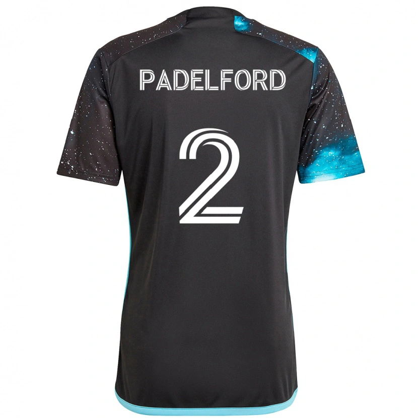 Danxen Damen Devin Padelford #2 Schwarz Blau Heimtrikot Trikot 2025/26 T-Shirt