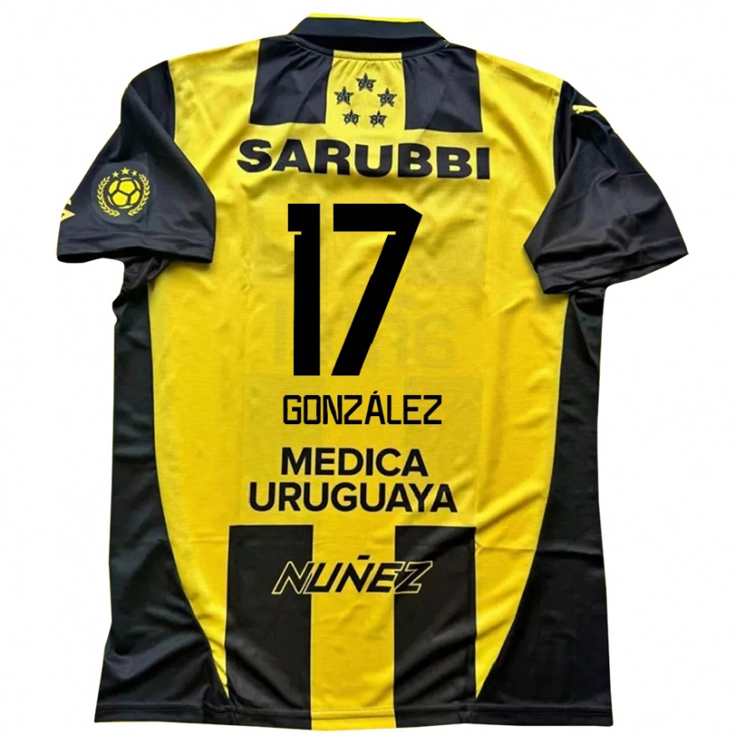 Danxen Damen Luciano González #17 Gelb Schwarz Heimtrikot Trikot 2025/26 T-Shirt