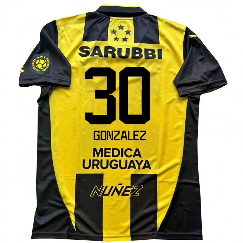 Danxen Damen Ángel González #30 Gelb Schwarz Heimtrikot Trikot 2025/26 T-Shirt
