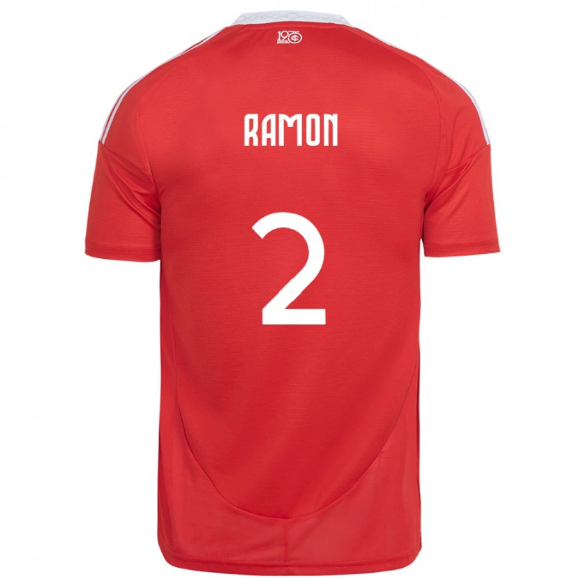 Danxen Damen Ramon #2 Rot Weiß Heimtrikot Trikot 2025/26 T-Shirt