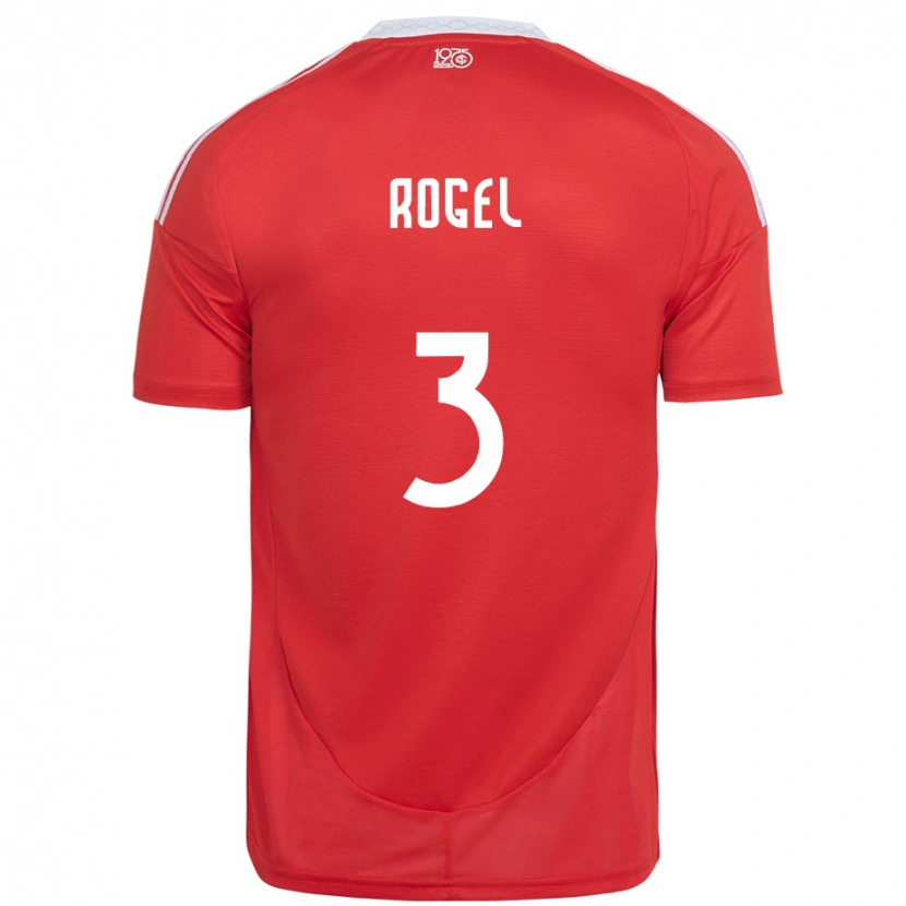 Danxen Damen Agustín Rogel #3 Rot Weiß Heimtrikot Trikot 2025/26 T-Shirt
