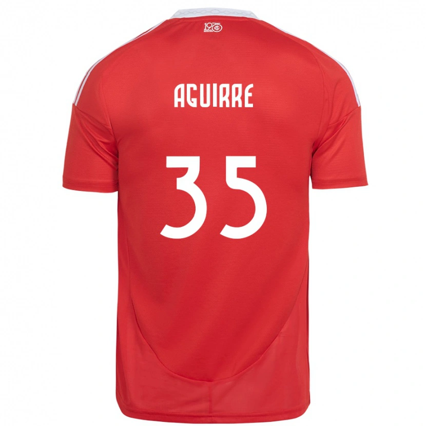 Danxen Damen Braian Aguirre #35 Rot Weiß Heimtrikot Trikot 2025/26 T-Shirt
