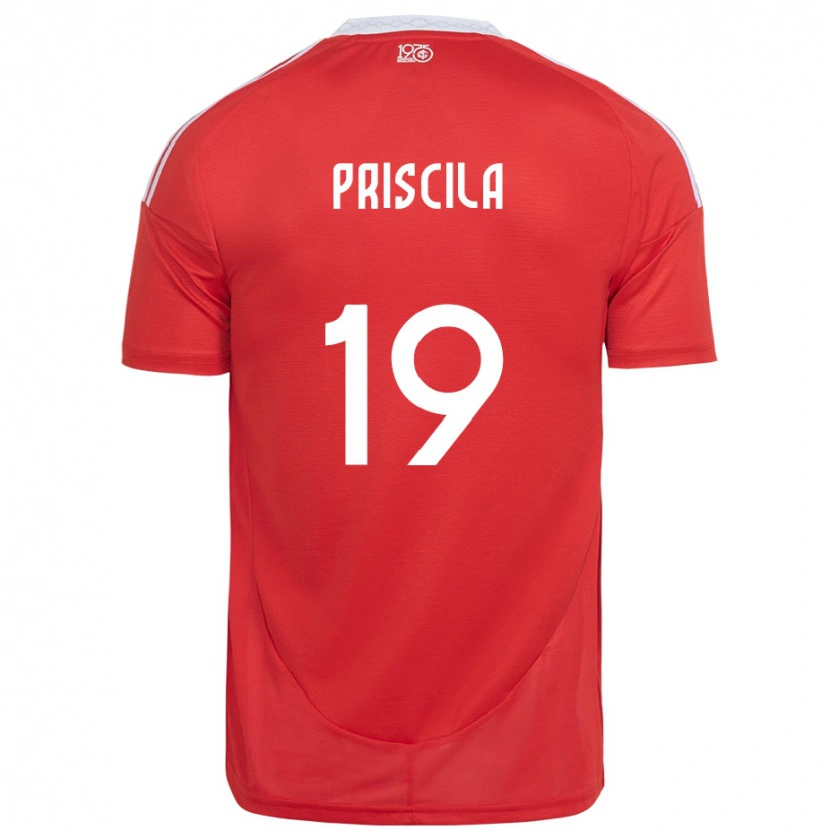 Danxen Damen Priscila #19 Rot Weiß Heimtrikot Trikot 2025/26 T-Shirt