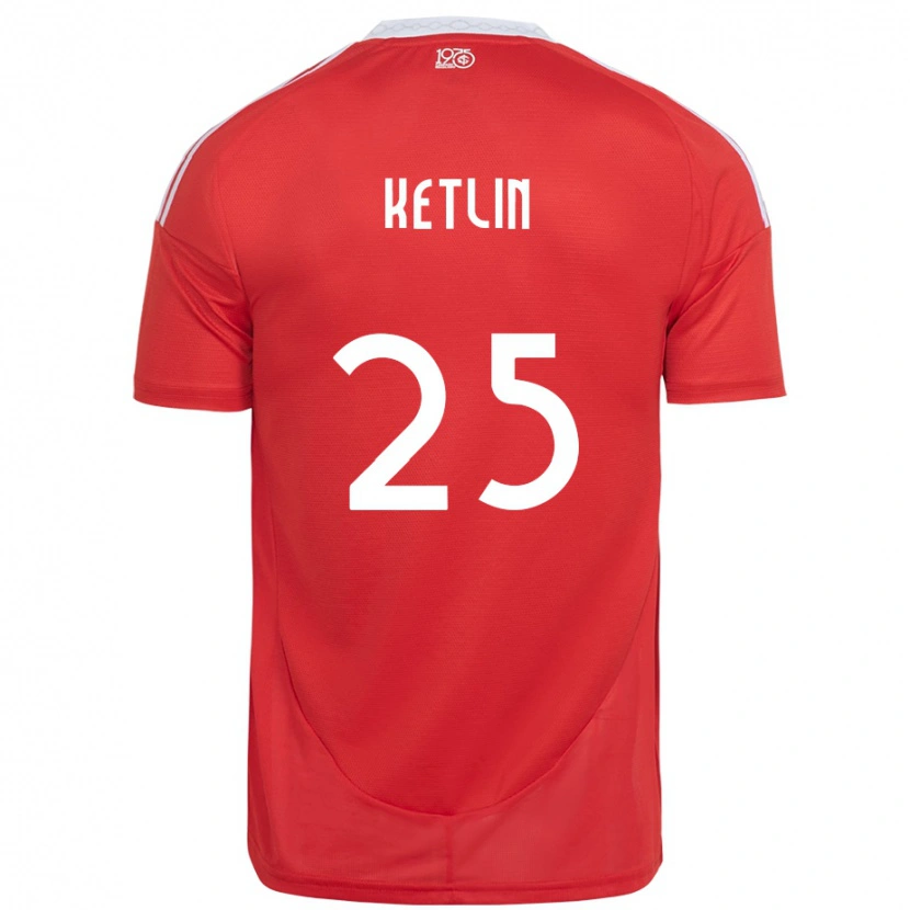 Danxen Damen Ketlin #25 Rot Weiß Heimtrikot Trikot 2025/26 T-Shirt