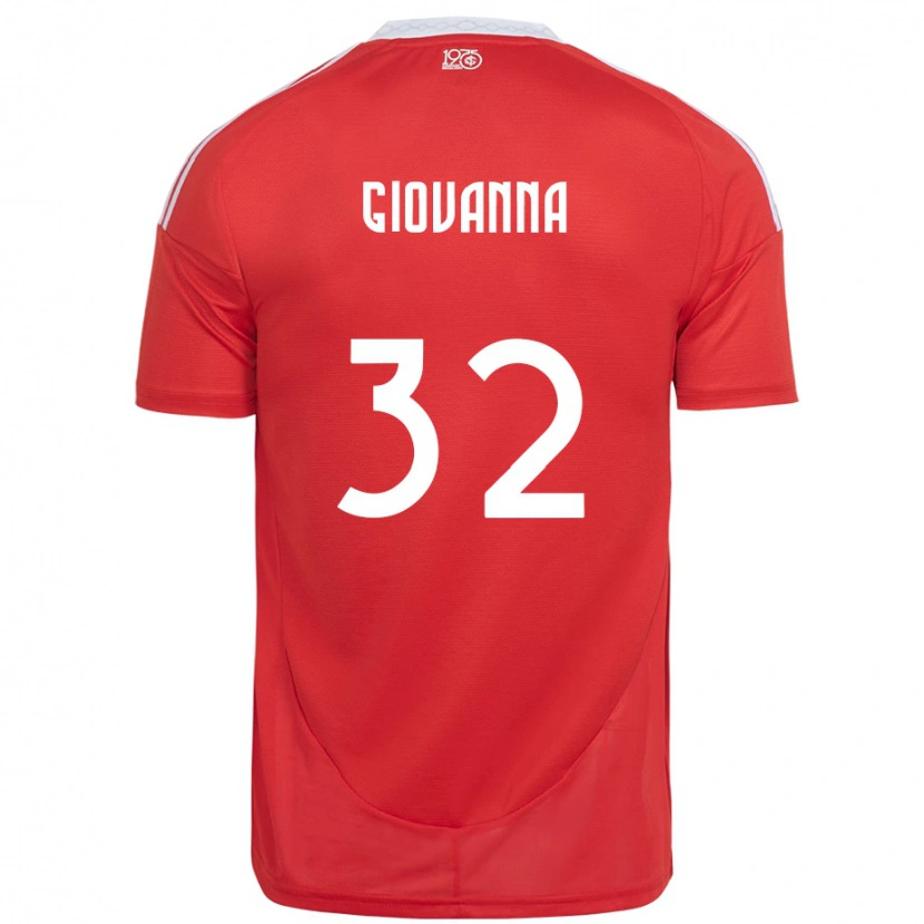 Danxen Damen Giulia Giovanna #32 Rot Weiß Heimtrikot Trikot 2025/26 T-Shirt