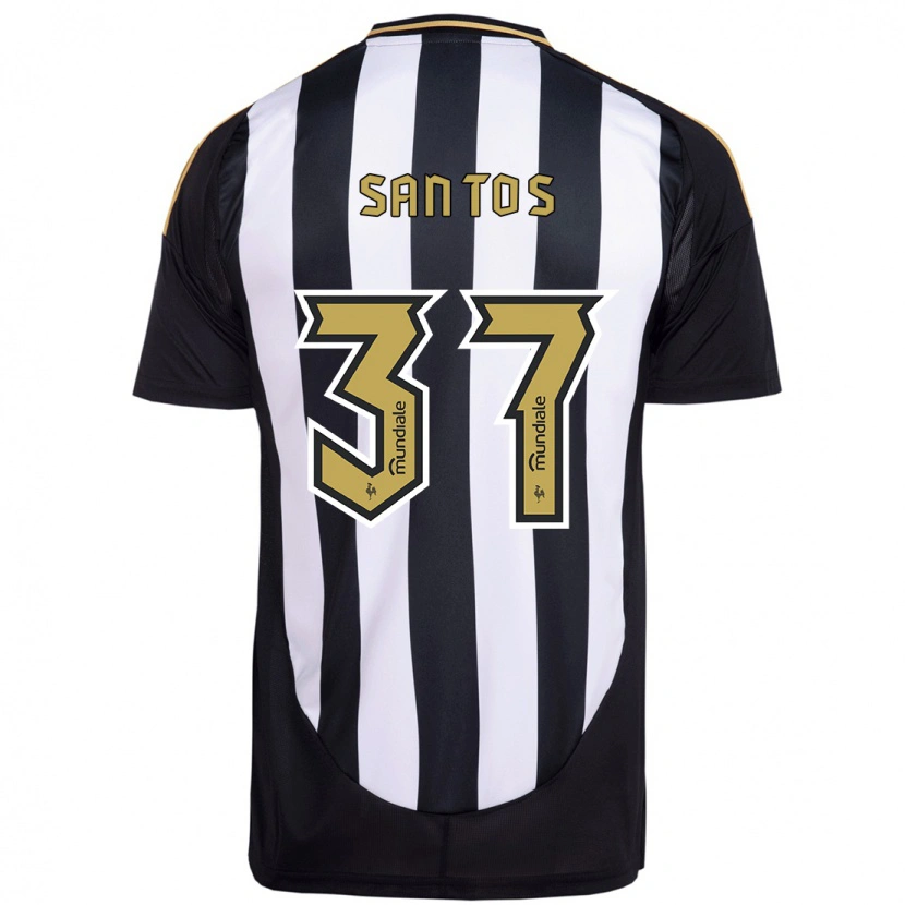 Danxen Damen Júnior Santos #37 Weiß Schwarz Heimtrikot Trikot 2025/26 T-Shirt