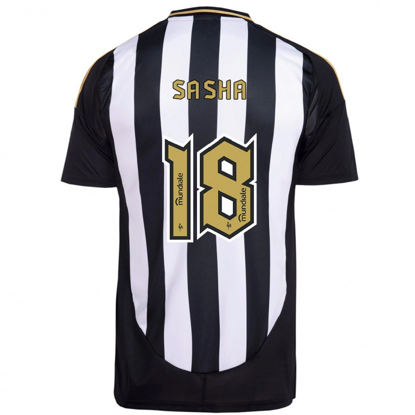 Danxen Damen Eduardo Sasha #18 Weiß Schwarz Heimtrikot Trikot 2025/26 T-Shirt