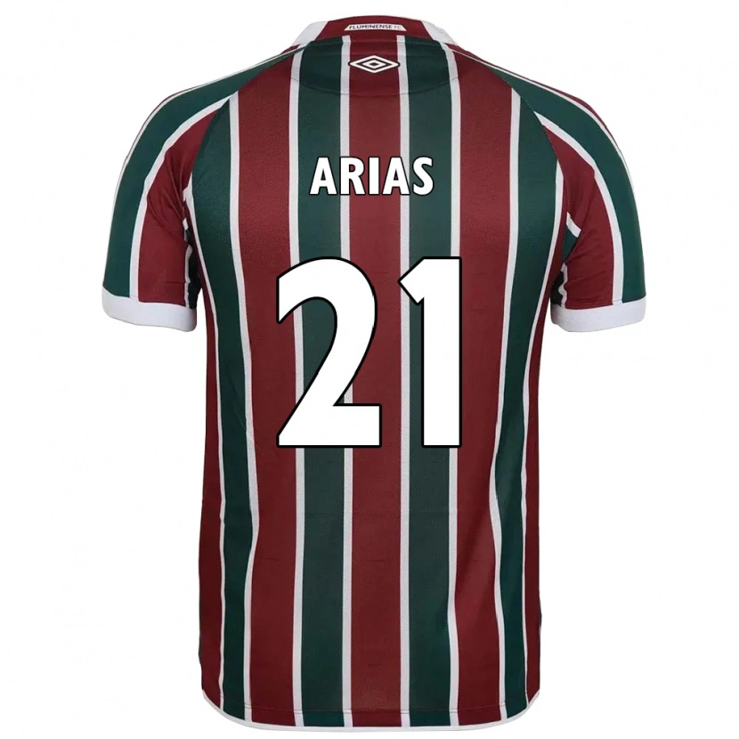 Danxen Damen Jhon Arias #21 Grün Kastanienbraun Weiß Heimtrikot Trikot 2025/26 T-Shirt