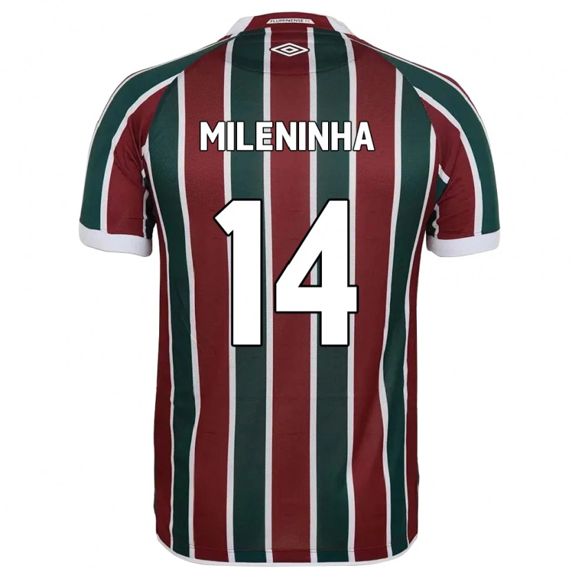 Danxen Damen Mileninha #14 Grün Kastanienbraun Weiß Heimtrikot Trikot 2025/26 T-Shirt