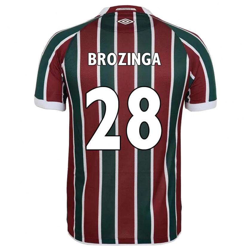 Danxen Damen Nay Brozinga #28 Grün Kastanienbraun Weiß Heimtrikot Trikot 2025/26 T-Shirt