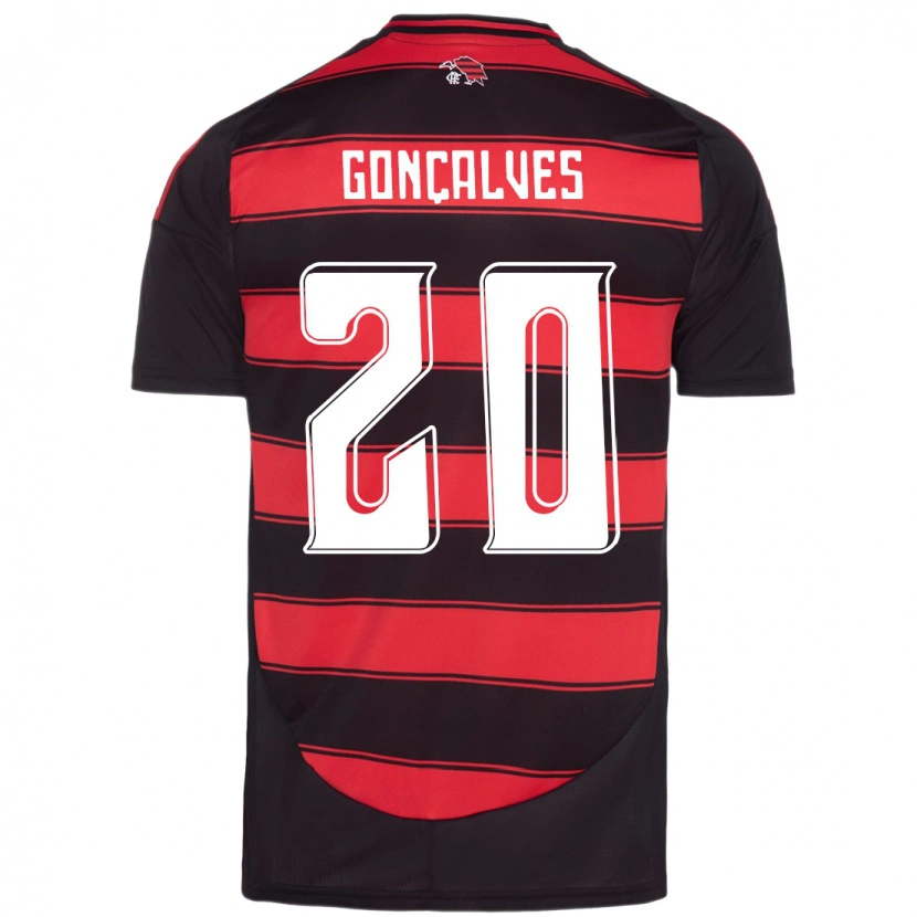 Danxen Damen Matheus Gonçalves #20 Rot Schwarz Heimtrikot Trikot 2025/26 T-Shirt