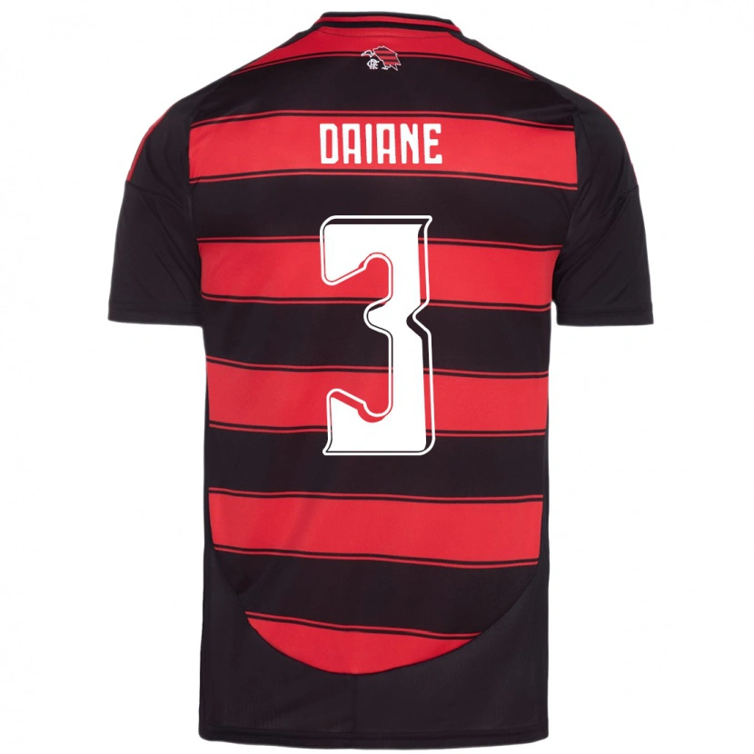Danxen Damen Daiane #3 Rot Schwarz Heimtrikot Trikot 2025/26 T-Shirt