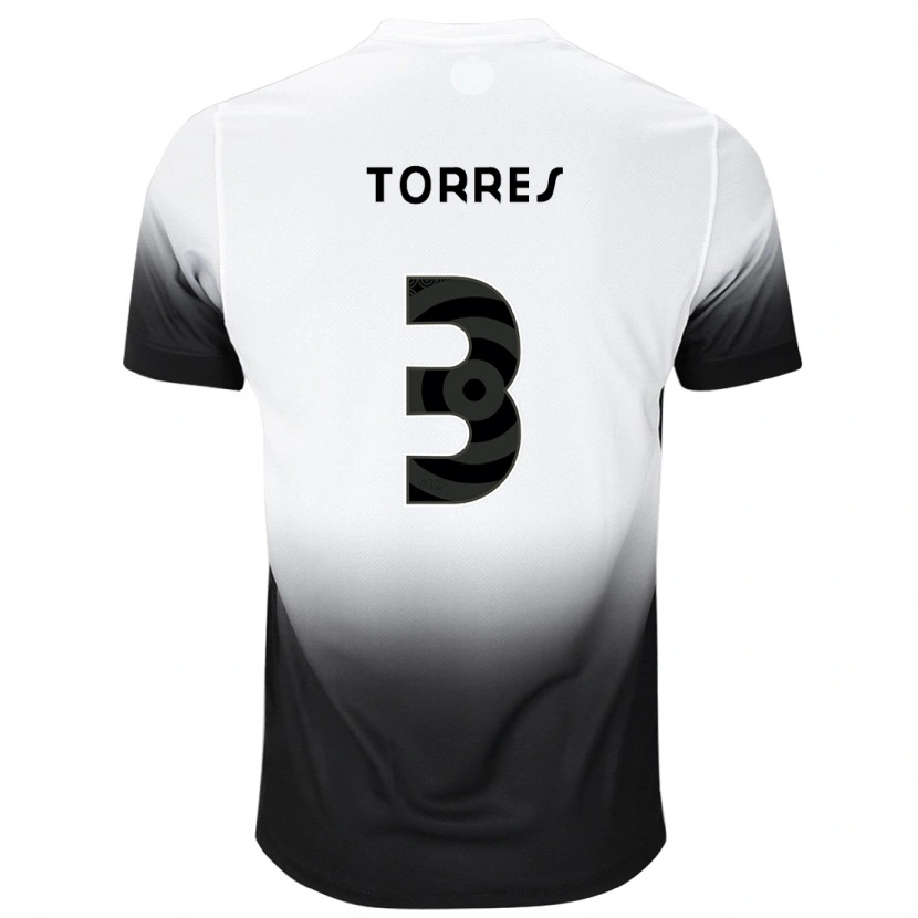 Danxen Damen Félix Torres #3 Weiß Schwarz Heimtrikot Trikot 2025/26 T-Shirt