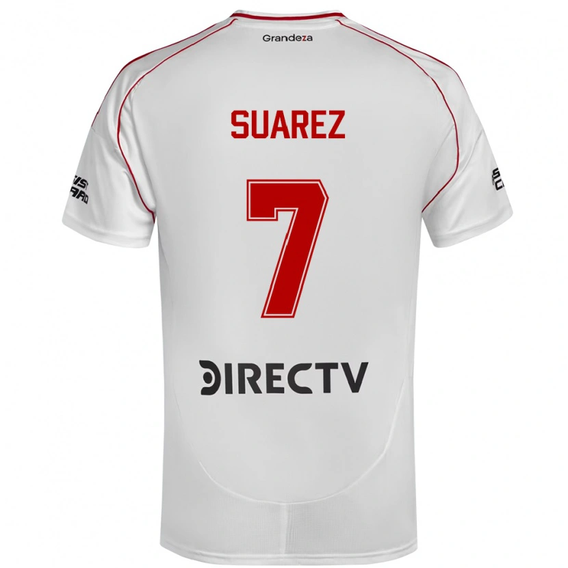 Danxen Damen Matias Suarez #7 Weiß Rot Heimtrikot Trikot 2025/26 T-Shirt