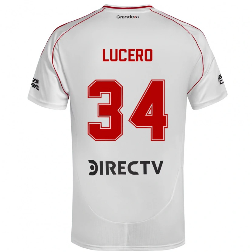 Danxen Damen Daniel Lucero #34 Weiß Rot Heimtrikot Trikot 2025/26 T-Shirt