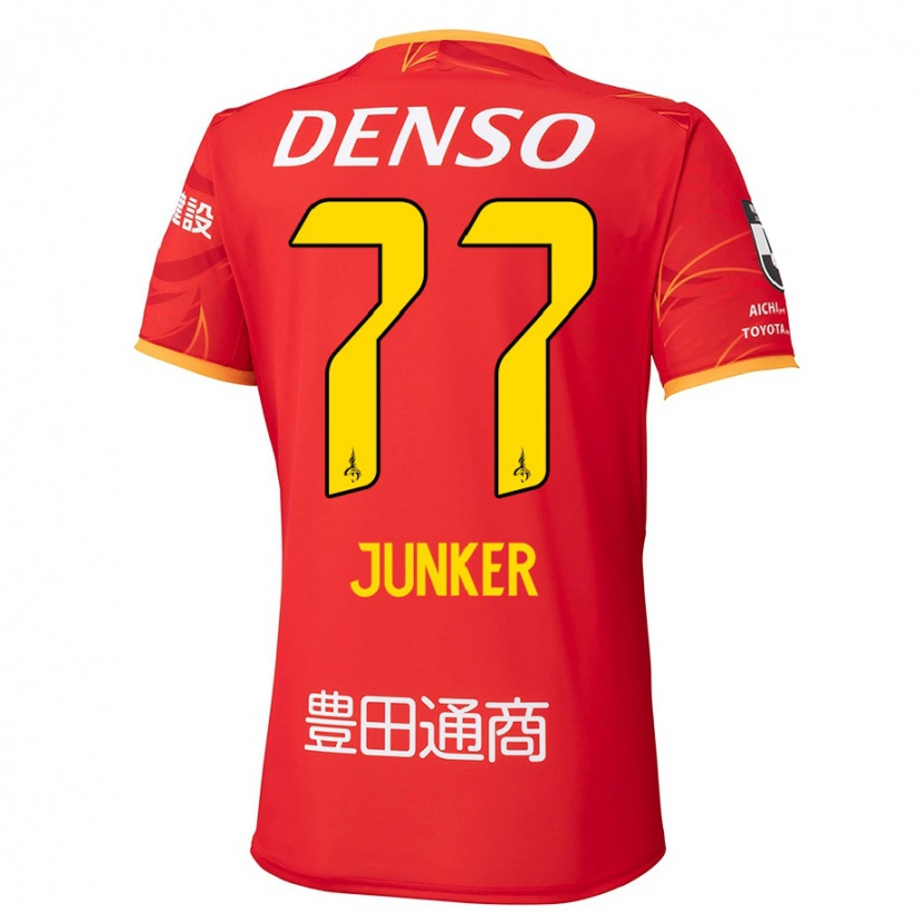 Danxen Damen Kasper Junker #77 Rot Gelb Heimtrikot Trikot 2025/26 T-Shirt