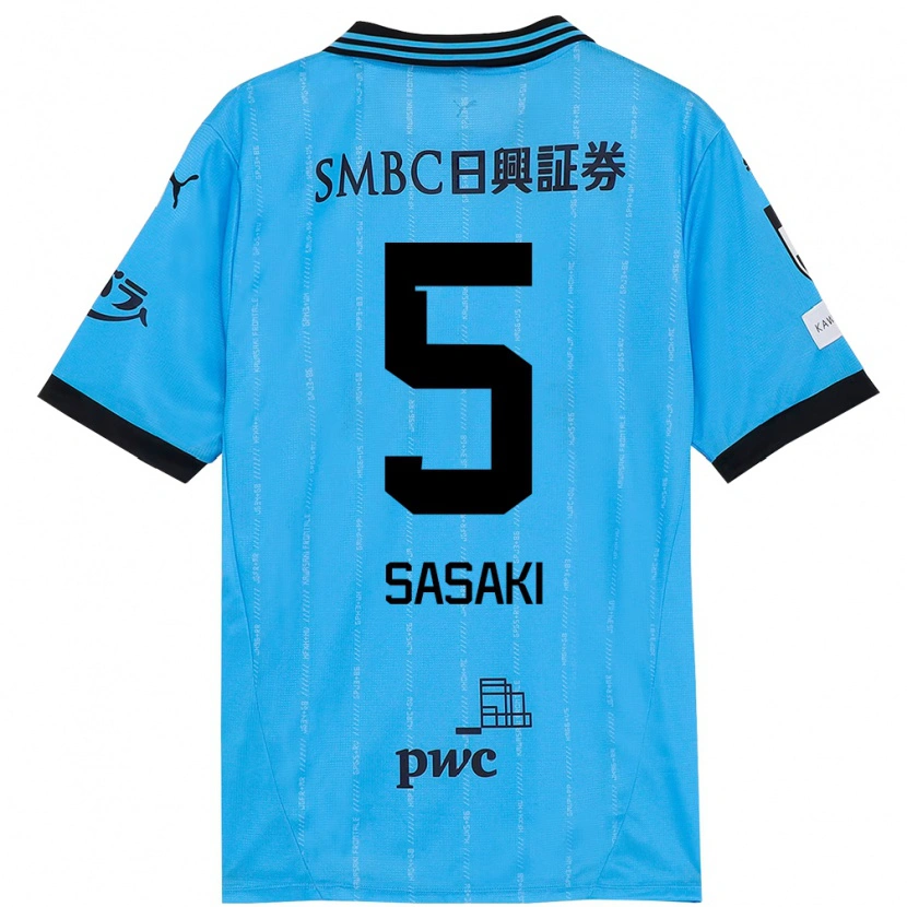 Danxen Damen Asahi Sasaki #5 Himmelblau Schwarz Heimtrikot Trikot 2025/26 T-Shirt