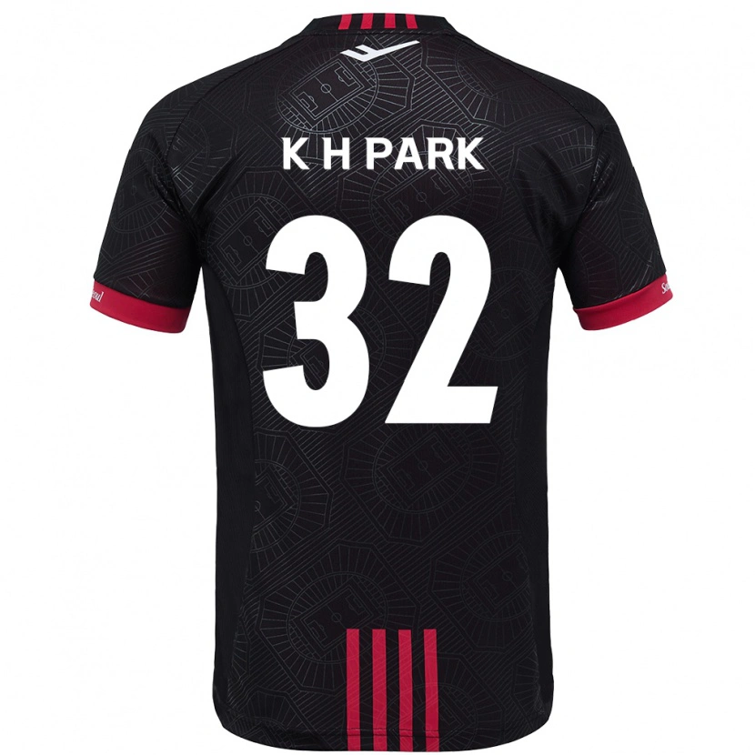 Danxen Damen Han-Kyul Park #32 Schwarz Rot Heimtrikot Trikot 2025/26 T-Shirt