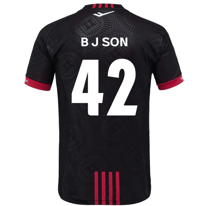Danxen Damen Jeong-Beom Son #42 Schwarz Rot Heimtrikot Trikot 2025/26 T-Shirt