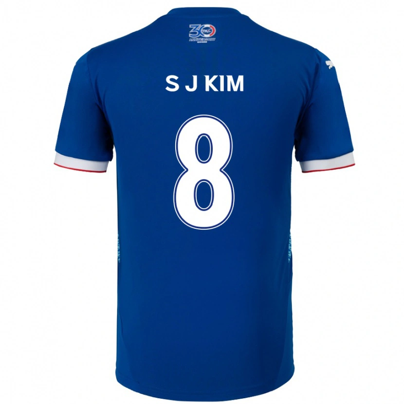Danxen Damen Ji-Sung Kim #8 Königsblau Weiß Heimtrikot Trikot 2025/26 T-Shirt
