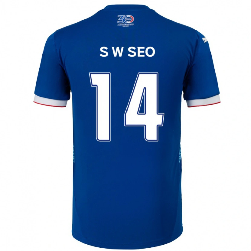 Danxen Damen Woo-Seong Seo #14 Königsblau Weiß Heimtrikot Trikot 2025/26 T-Shirt