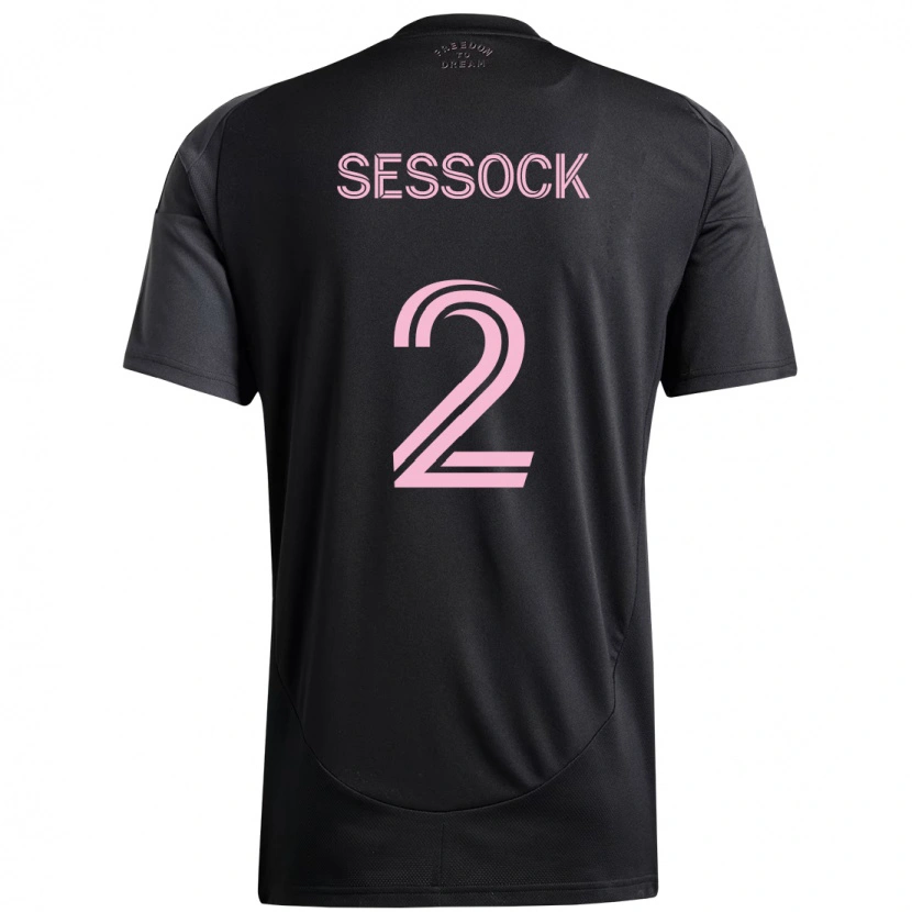 Danxen Damen Nykolas Sessock #2 Schwarz Rosa Auswärtstrikot Trikot 2025/26 T-Shirt