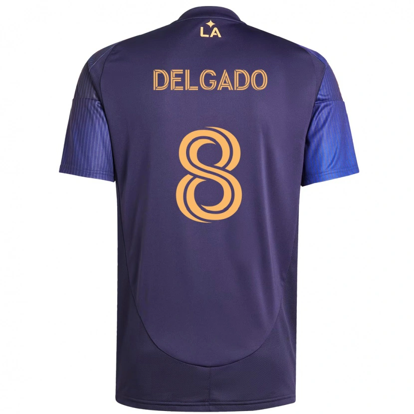 Danxen Damen Mark Delgado #8 Lila Blau Auswärtstrikot Trikot 2025/26 T-Shirt