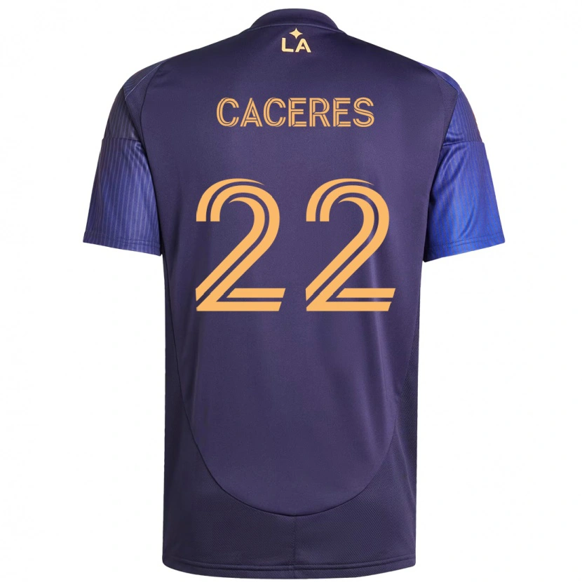 Danxen Damen Martín Cáceres #22 Lila Blau Auswärtstrikot Trikot 2025/26 T-Shirt