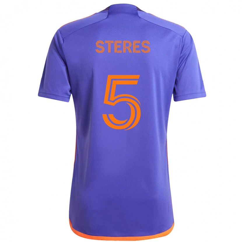 Danxen Damen Daniel Steres #5 Lila Orange Auswärtstrikot Trikot 2025/26 T-Shirt