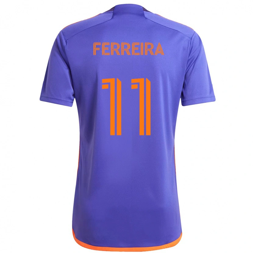 Danxen Damen Sebastián Ferreira #11 Lila Orange Auswärtstrikot Trikot 2025/26 T-Shirt