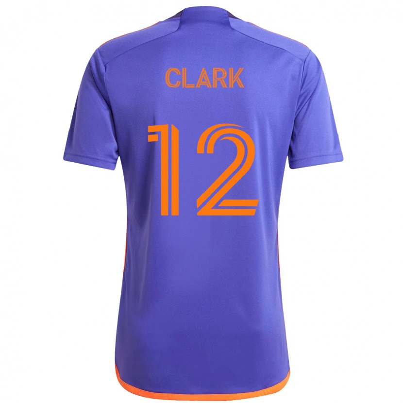 Danxen Damen Steve Clark #12 Lila Orange Auswärtstrikot Trikot 2025/26 T-Shirt