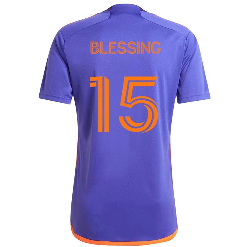 Danxen Damen Latif Blessing #15 Lila Orange Auswärtstrikot Trikot 2025/26 T-Shirt
