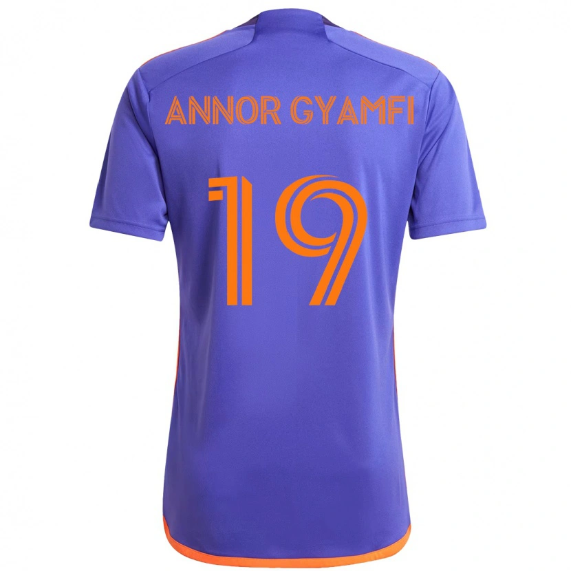 Danxen Damen Stephen Annor Gyamfi #19 Lila Orange Auswärtstrikot Trikot 2025/26 T-Shirt