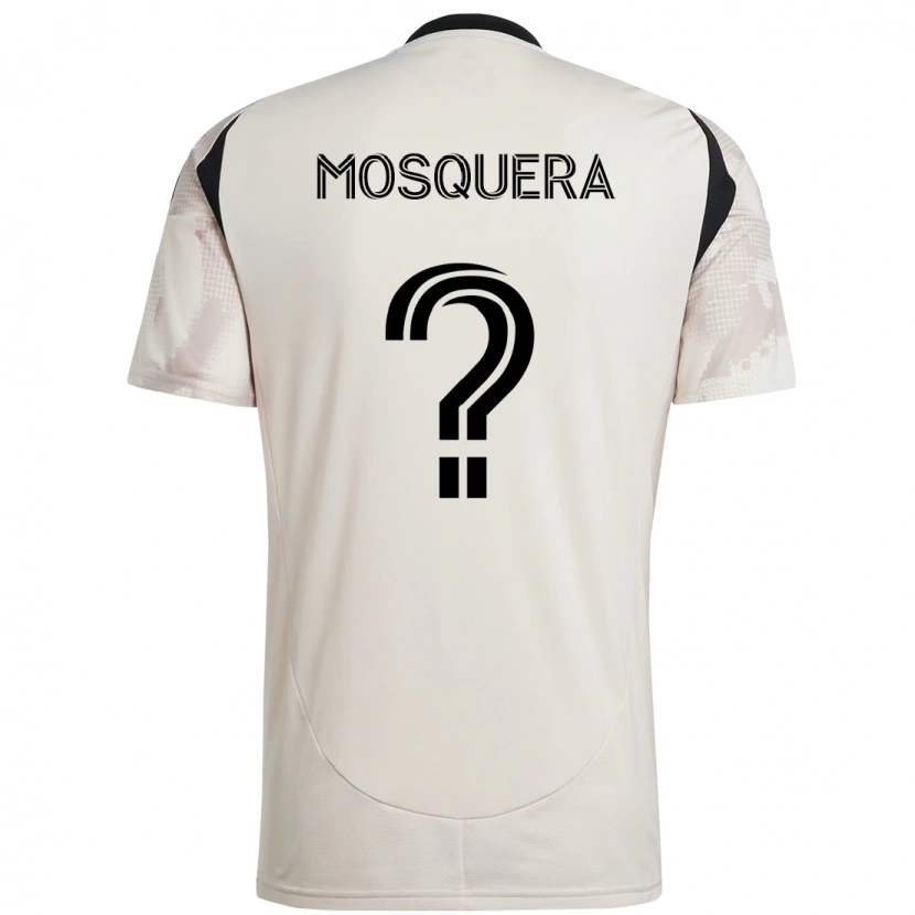 Danxen Damen Rafael Mosquera #0 Beige Schwarz Auswärtstrikot Trikot 2025/26 T-Shirt