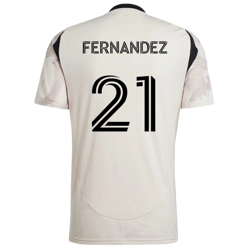Danxen Damen Omir Fernandez #21 Beige Schwarz Auswärtstrikot Trikot 2025/26 T-Shirt
