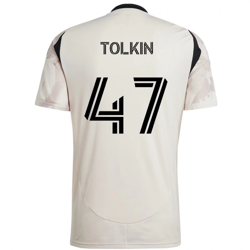 Danxen Damen John Tolkin #47 Beige Schwarz Auswärtstrikot Trikot 2025/26 T-Shirt