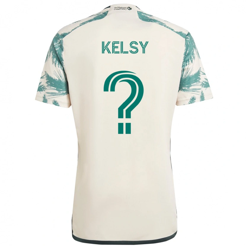 Danxen Damen Kevin Kelsy #0 Beige Grün Auswärtstrikot Trikot 2025/26 T-Shirt