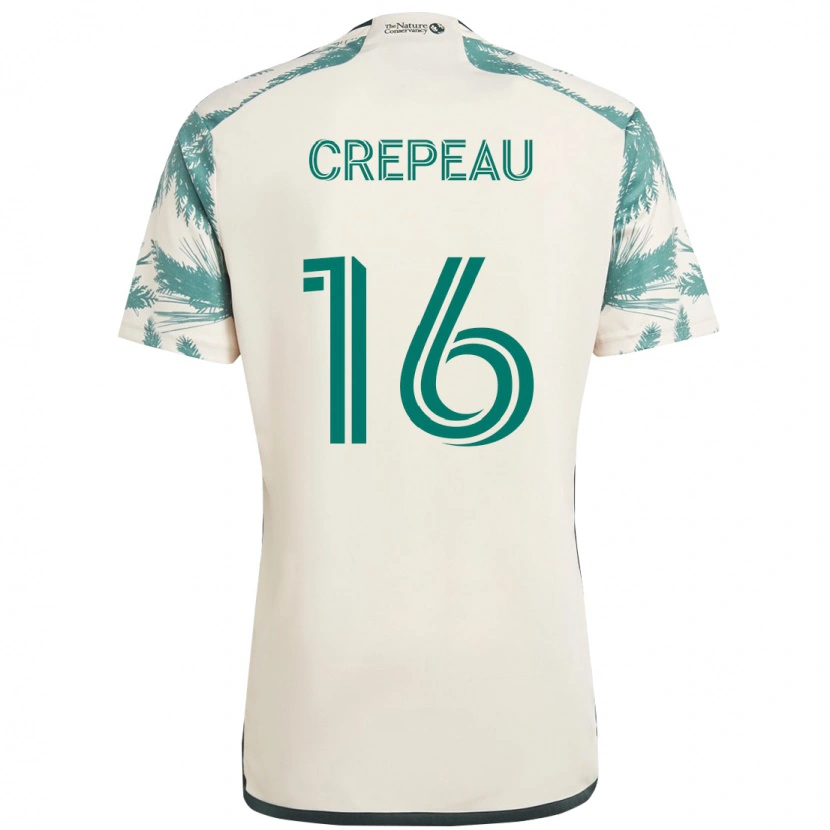Danxen Damen Maxime Crépeau #16 Beige Grün Auswärtstrikot Trikot 2025/26 T-Shirt
