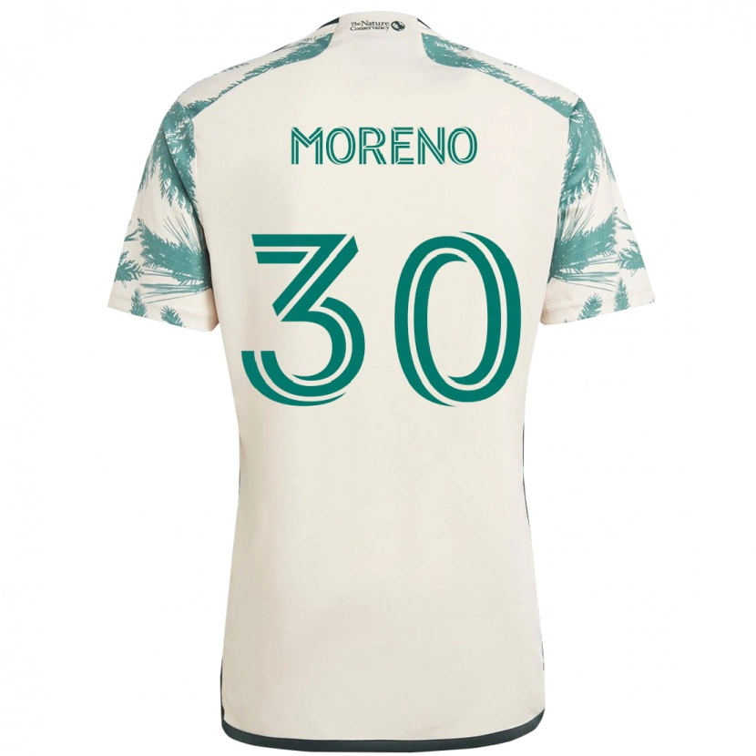 Danxen Damen Santiago Moreno #30 Beige Grün Auswärtstrikot Trikot 2025/26 T-Shirt