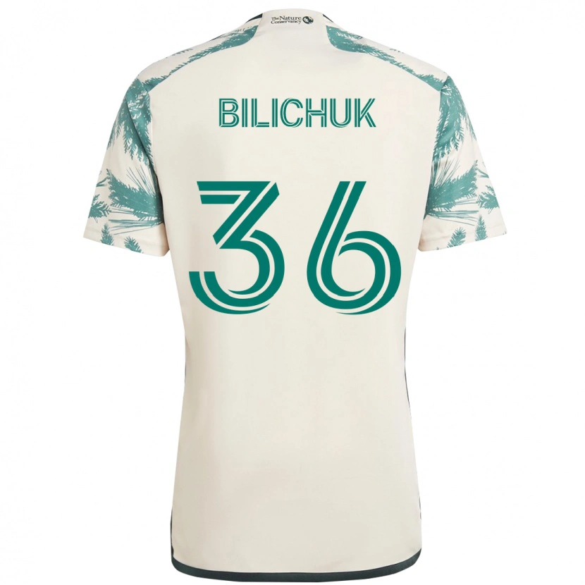 Danxen Damen Ryan Bilichuk #36 Beige Grün Auswärtstrikot Trikot 2025/26 T-Shirt