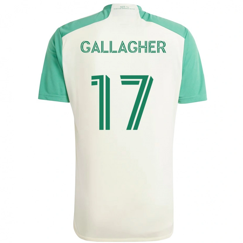 Danxen Damen Jon Gallagher #17 Weiß Grün Auswärtstrikot Trikot 2025/26 T-Shirt