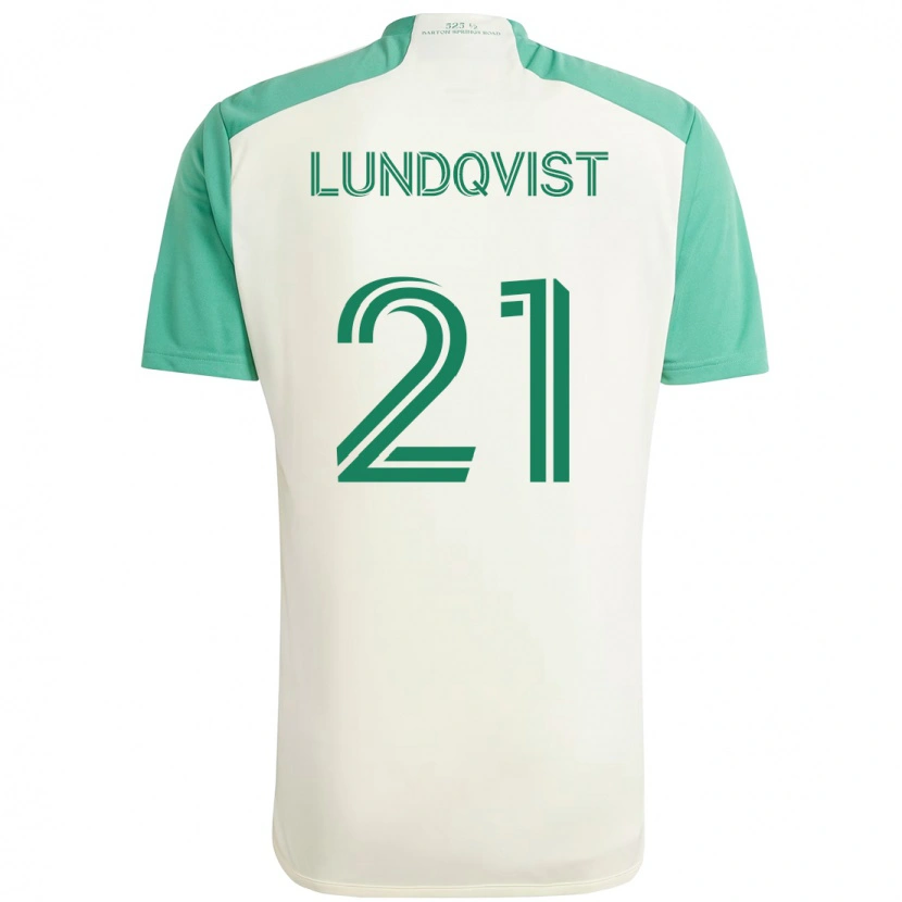 Danxen Damen Adam Lundqvist #21 Weiß Grün Auswärtstrikot Trikot 2025/26 T-Shirt