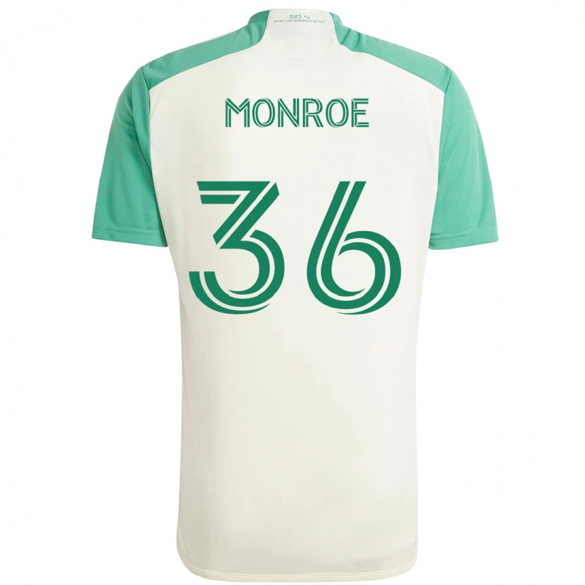 Danxen Damen Greg Monroe #36 Weiß Grün Auswärtstrikot Trikot 2025/26 T-Shirt