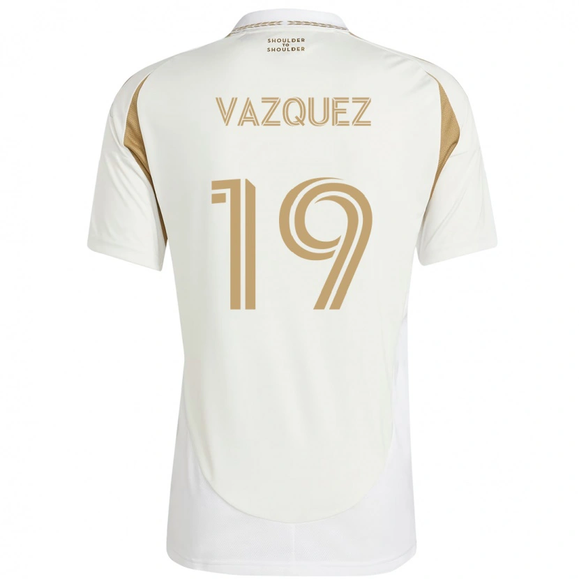 Danxen Damen Favian Vazquez #19 Weiß Braun Auswärtstrikot Trikot 2025/26 T-Shirt