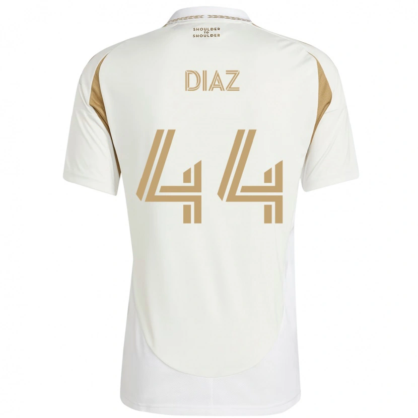 Danxen Damen Christian Díaz #44 Weiß Braun Auswärtstrikot Trikot 2025/26 T-Shirt