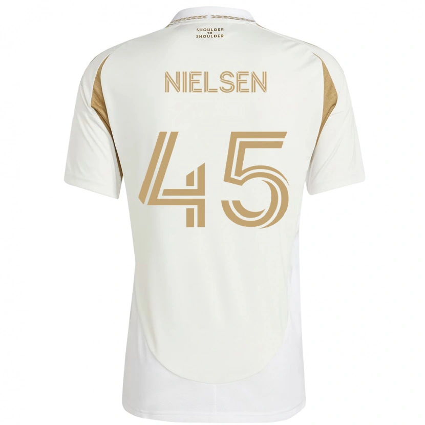 Danxen Damen Kenny Nielsen #45 Weiß Braun Auswärtstrikot Trikot 2025/26 T-Shirt