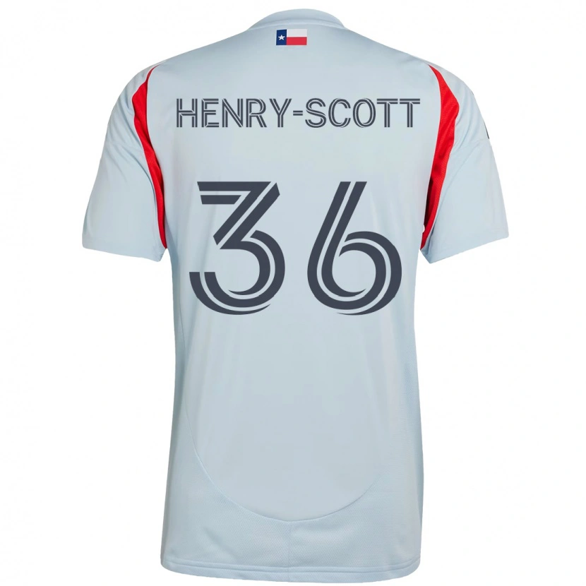 Danxen Damen Malik Henry-Scott #36 Hellblau Rot Auswärtstrikot Trikot 2025/26 T-Shirt