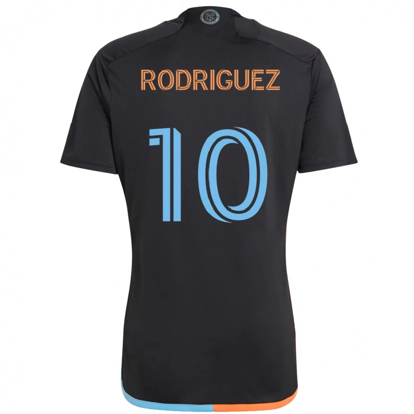 Danxen Damen Santiago Rodríguez #10 Schwarz Blau Orange Auswärtstrikot Trikot 2025/26 T-Shirt