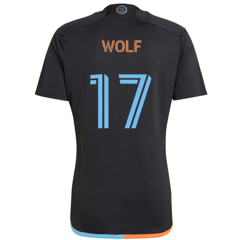 Danxen Damen Hannes Wolf #17 Schwarz Blau Orange Auswärtstrikot Trikot 2025/26 T-Shirt