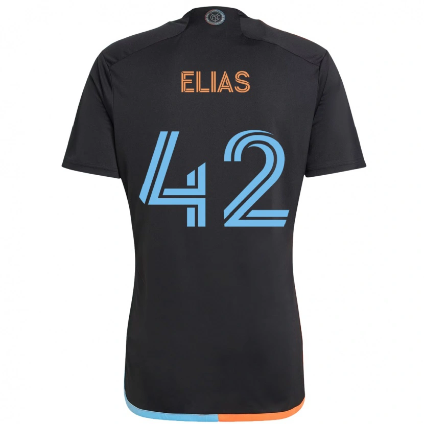 Danxen Damen Piero Elias #42 Schwarz Blau Orange Auswärtstrikot Trikot 2025/26 T-Shirt
